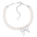 Bowknot Double white Pearl Necklace