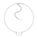 Relief Bowknot Nature Stone Pearl Necklace - Image 2