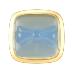 Relied Bowknot Blue Square Earring
