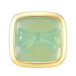 Relied Bowknot Green Square Earring
