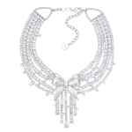 Multi Layers Gemstone Tassel Necklace