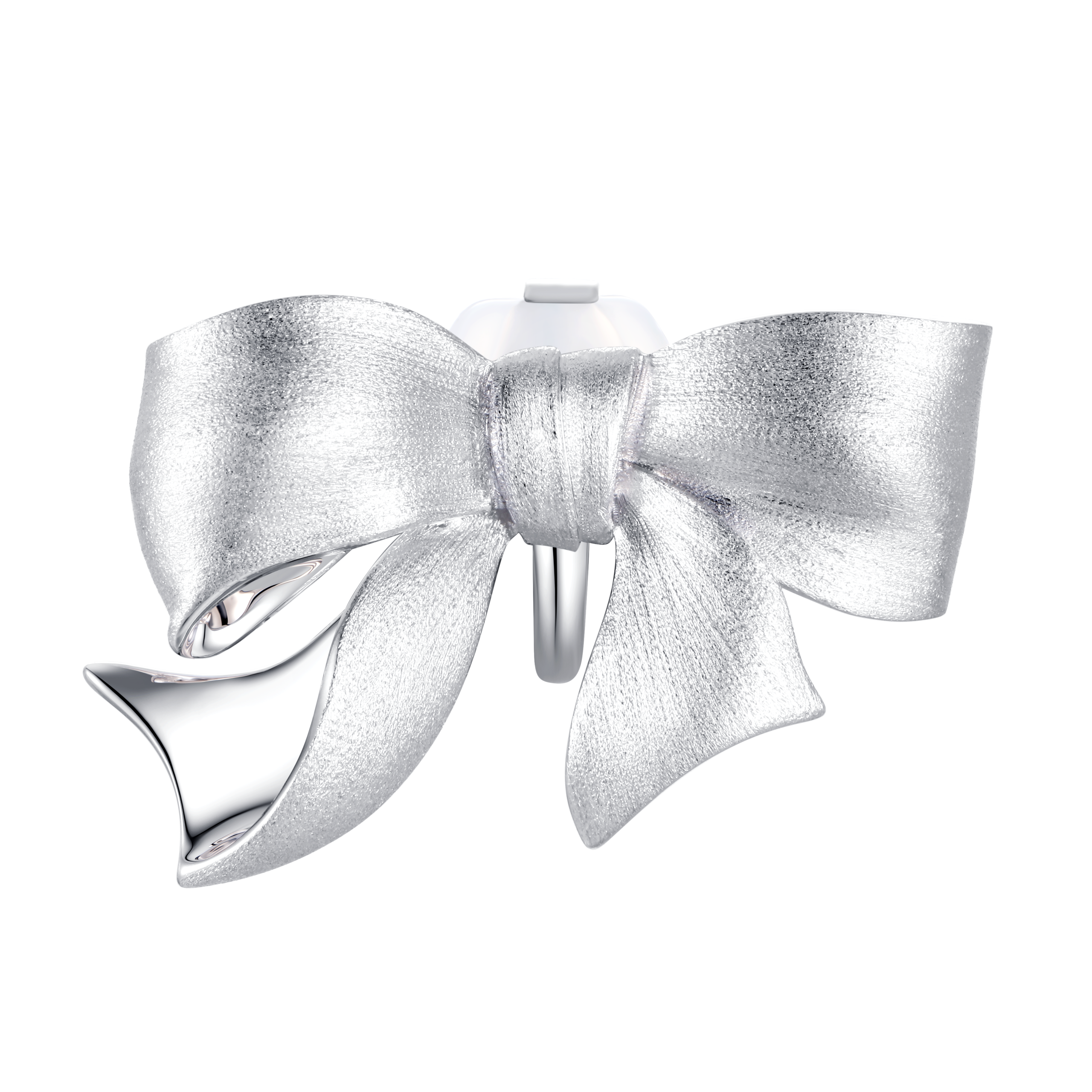26624SLV00JLR (2) (1) Gift Bowknot Horizontal Ear Clip - Image 1